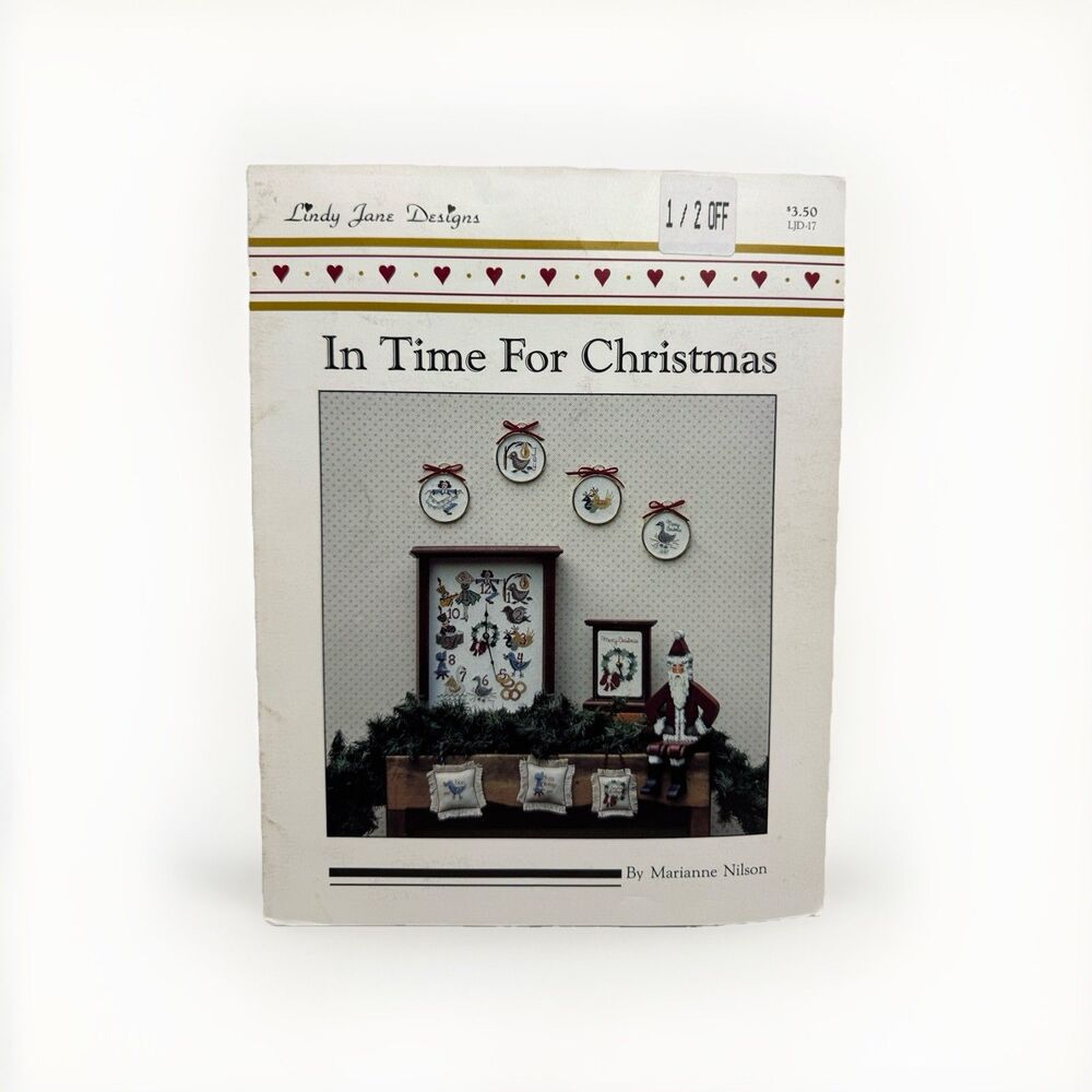 In Time for Christmas 12 Days Clock Nilson Cross Stitch Pattern Chart Lindy Jane